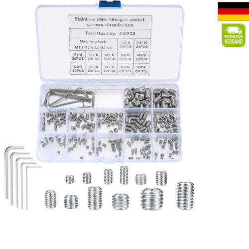 Edelstahl schrauben set 240 - set,