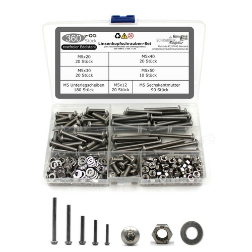 Set aus linsekopfschrauben - set,