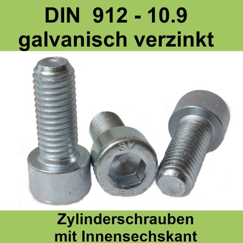 Din 912 galv verzinkt - m8,