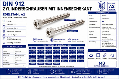 Zylinderschrauben mit